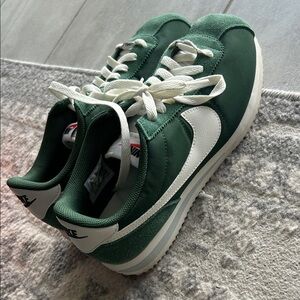 Nike Green and White Sneakers Cortez Womens Size 9